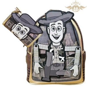 Loungefly Disney Pixar Toy Story Woody Puppet Mini Backpack Set